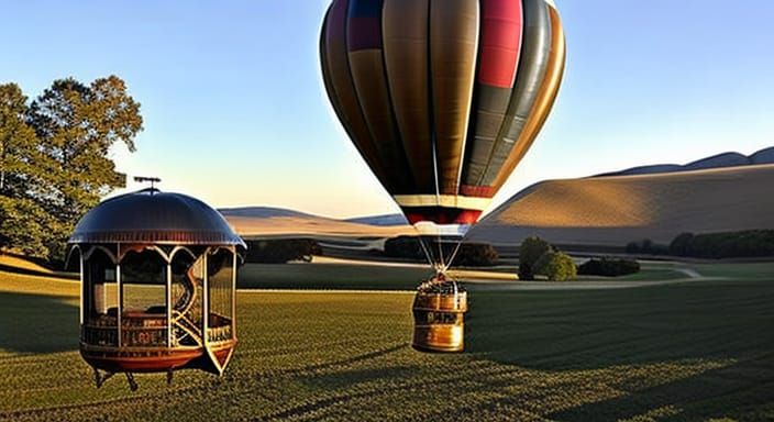 Steampunk Hot Air Balloon Fantasy