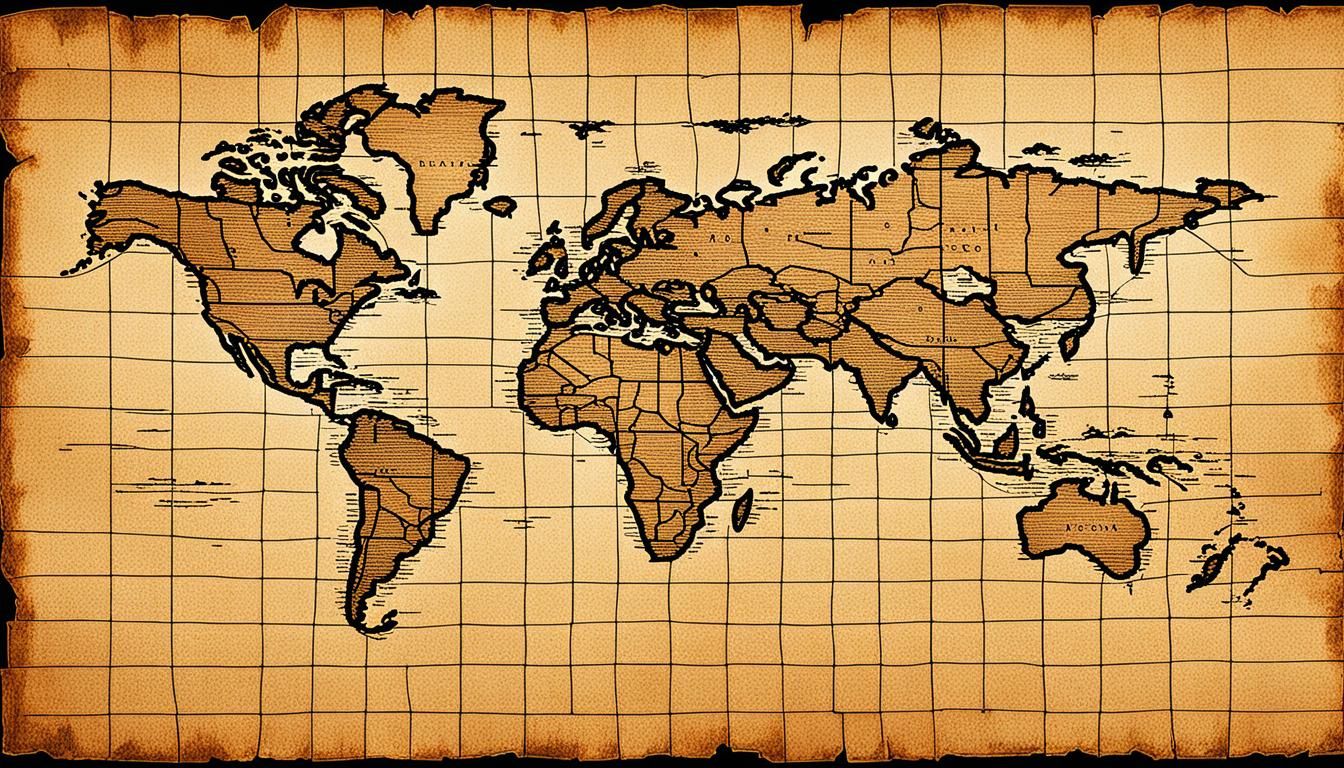 Blank Papyrus Sheet Ready for World Maps