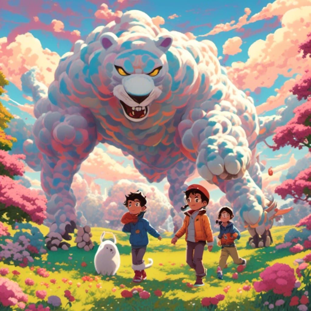 Zinogre and Lagombi's Snowy Snowball Fight