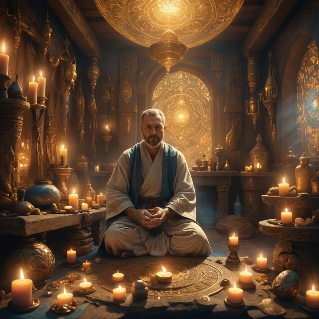 Massage Therapist in Detailed Fantasy Art Style