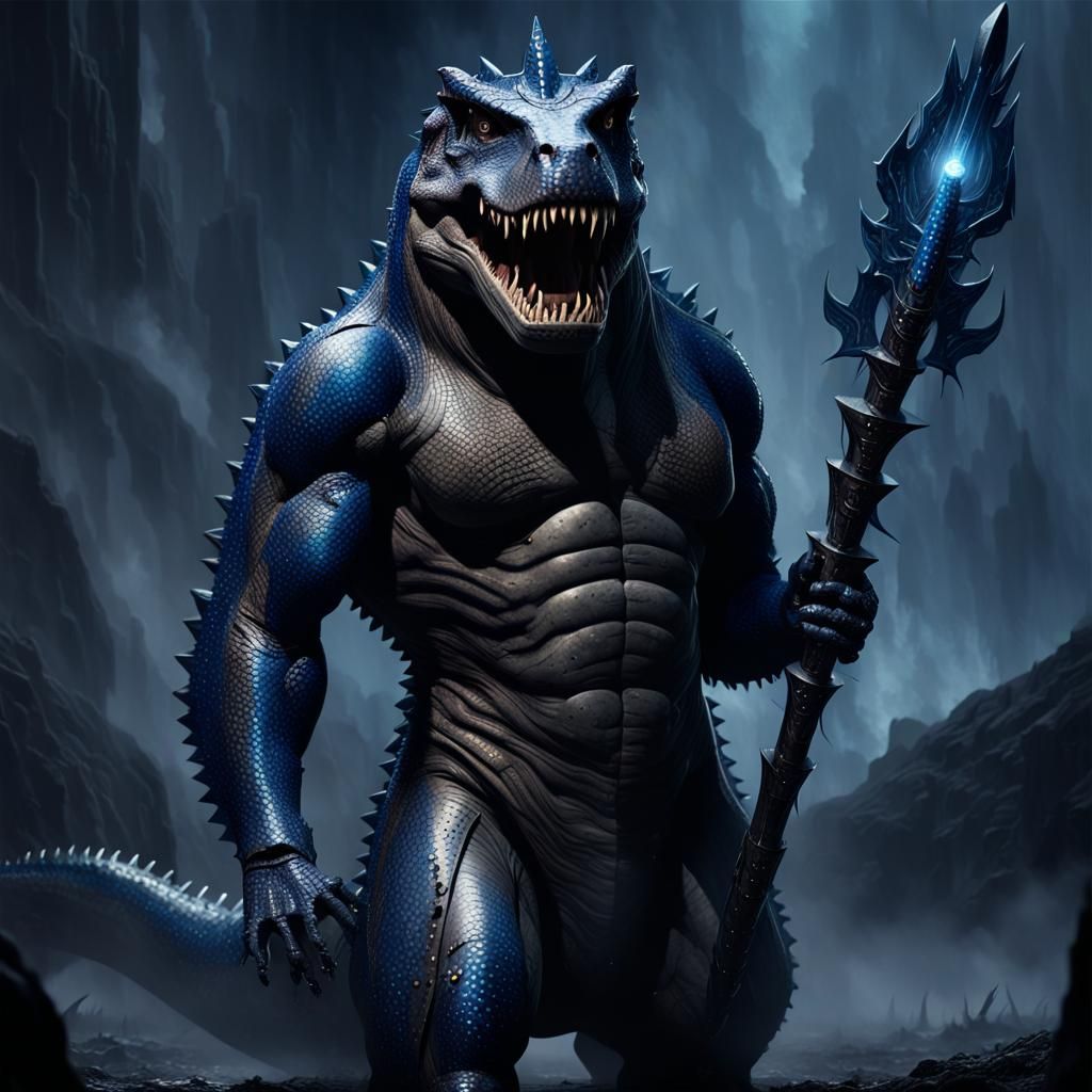 Dark Fantasy Tyrannosaurus Rex Warrior
