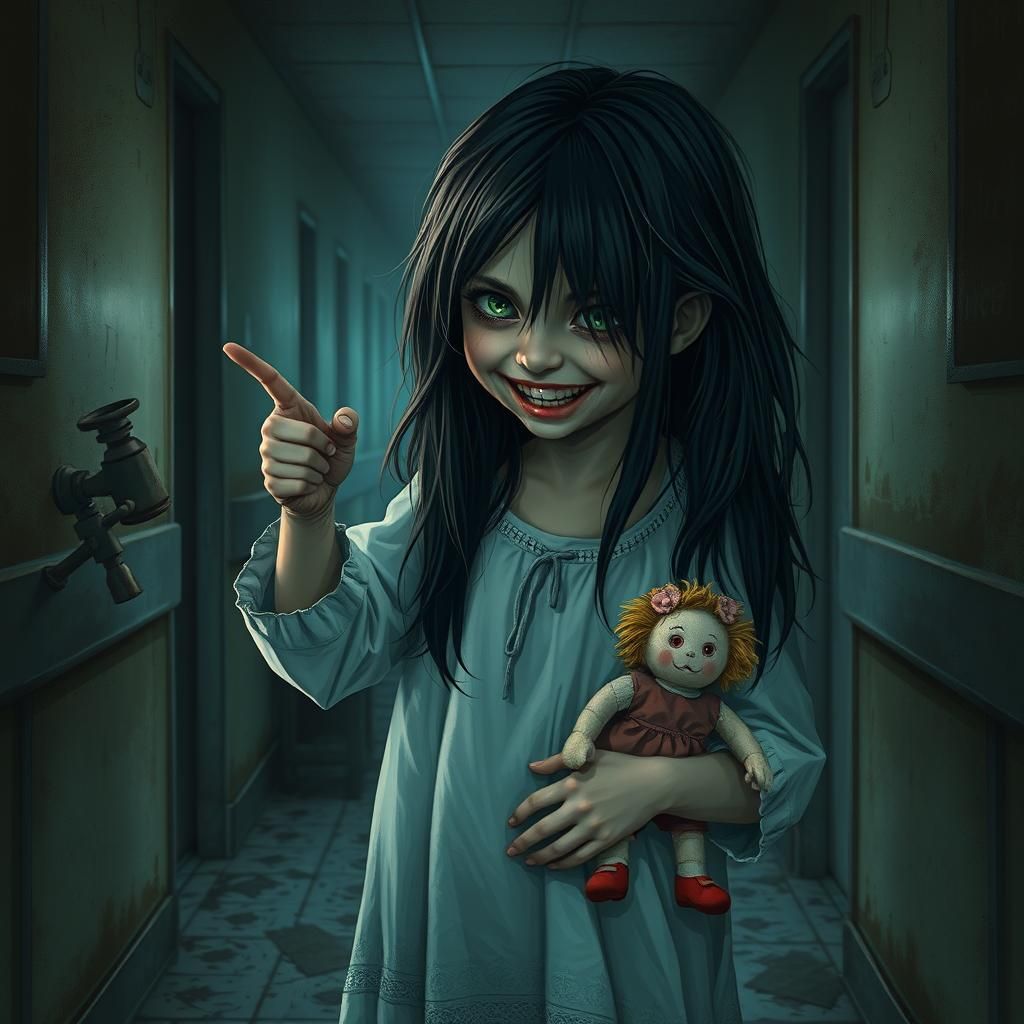 Eerie Ghost Girl in Abandoned Hospital