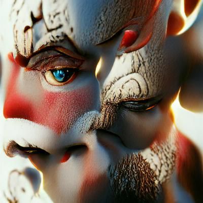 God of War: 3D Render with Dramatic Shading