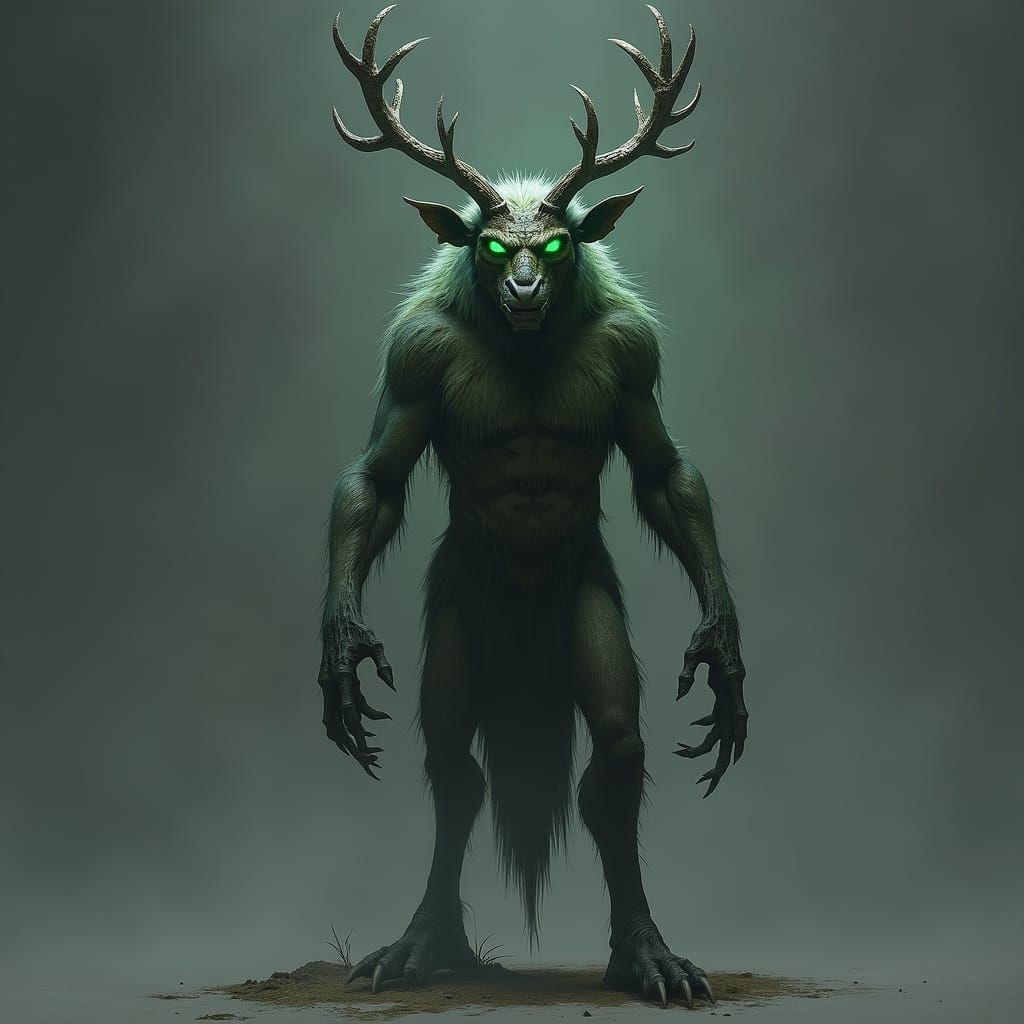 Majestic Slavic Forest Spirit Leshy in Dark Fantasy Style