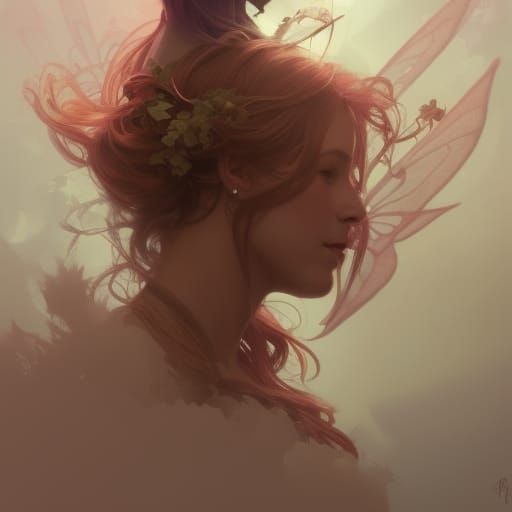 Detailed Fairy Portrait in Digital Art Style