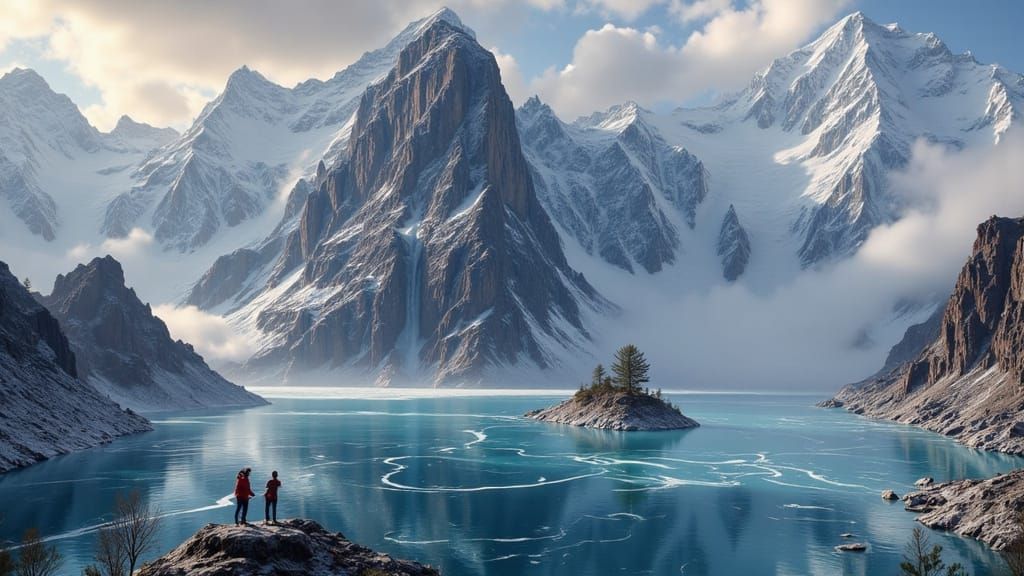 Modern Abstract Glitch Art in Shadowbox Style