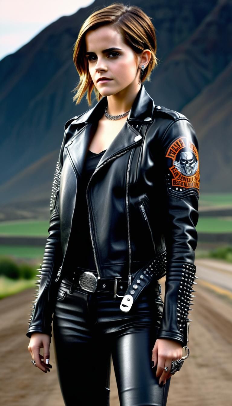 Emma Watson as Biker Gang Member