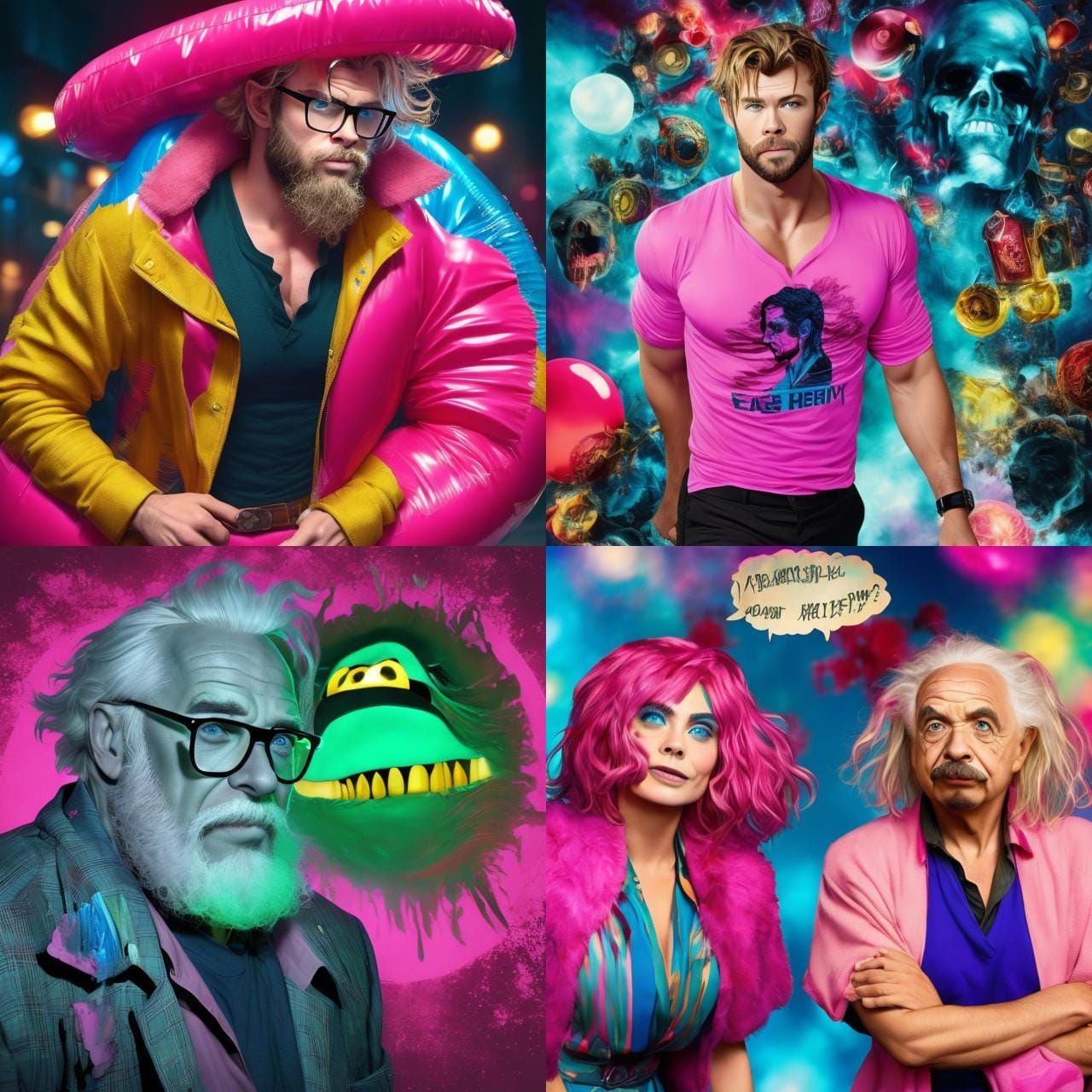 <lora:History Now and Then:1.0>A photo of Chris Hemsworth an...