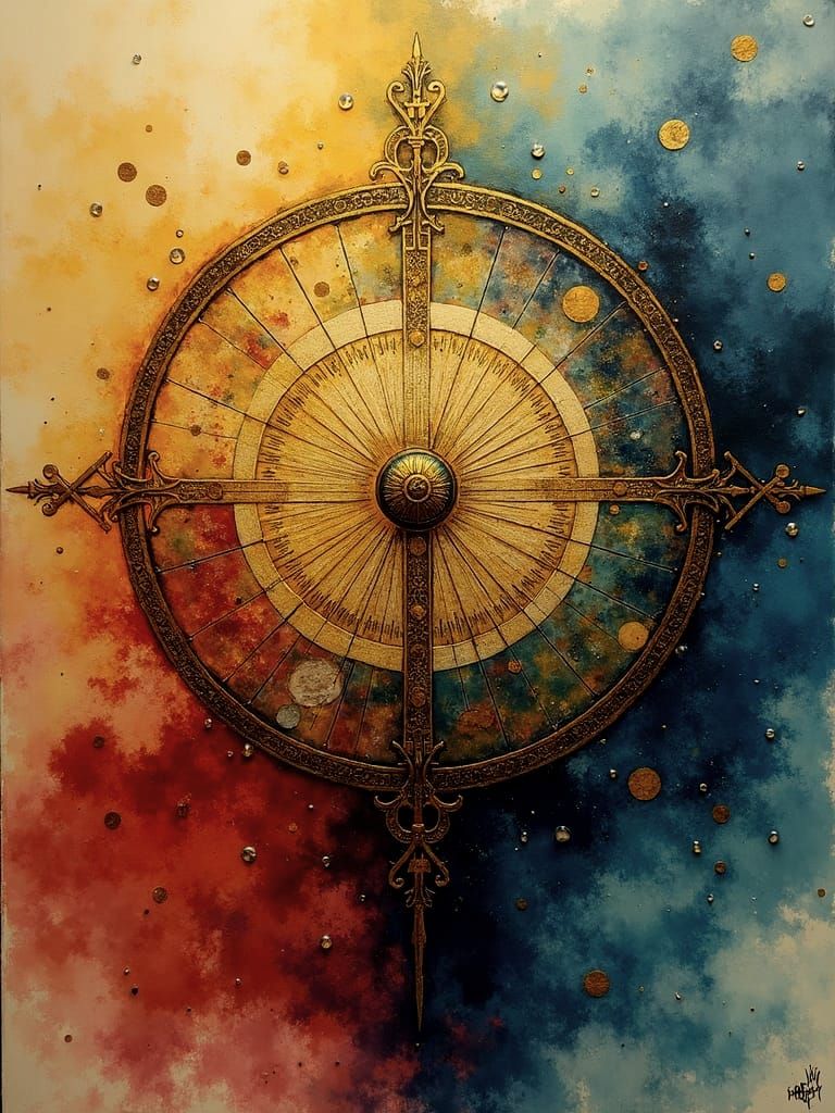 Tarot de Marseille - A 10 - The Wheel of Fortune