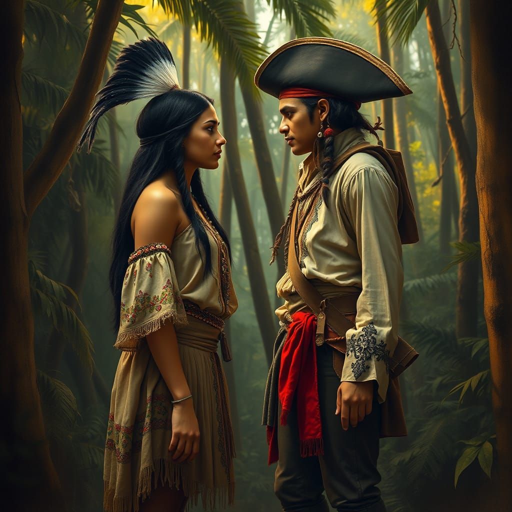 Exotic Encounter in Whimsical Baroque Style