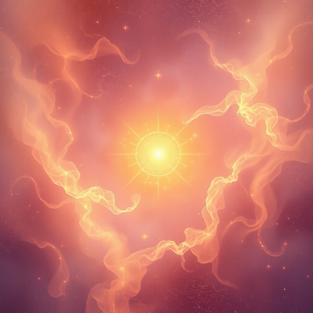 Maternal Cosmic Energy in Abstract Expressionist Style