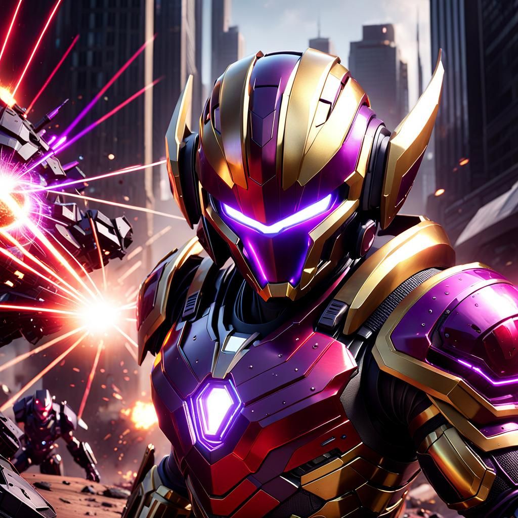 Superhero Miracle Maker Confronts Enemy Bots in Epic Battle