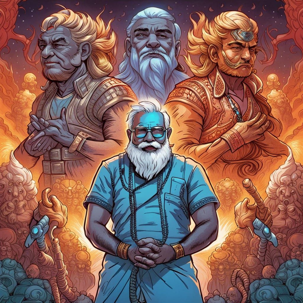 Indian Gods Comic Book Art