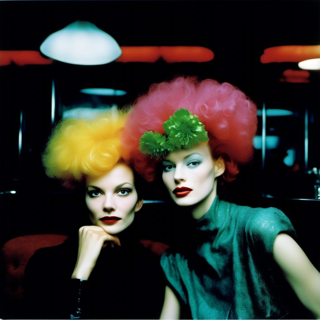 Photorealistic Portrait of Woman in Cafe