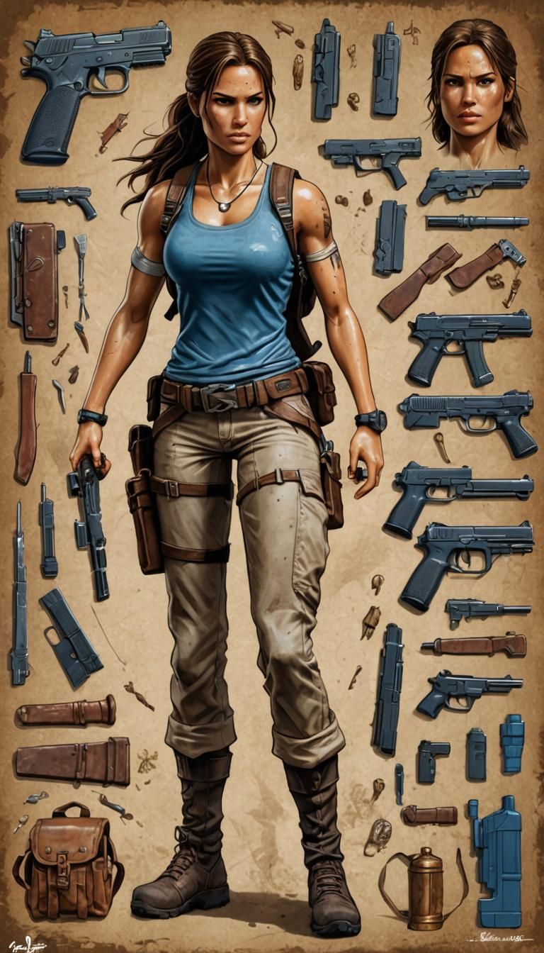 Lara Croft Action Figure With Accessories