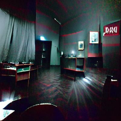 Mysterious Dark Room with Shadows