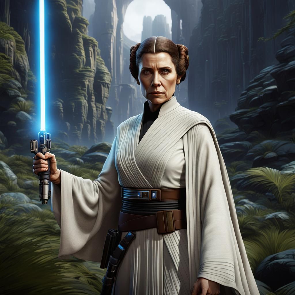 Jedi Leia Organa Solo Star Wars Matte Painting