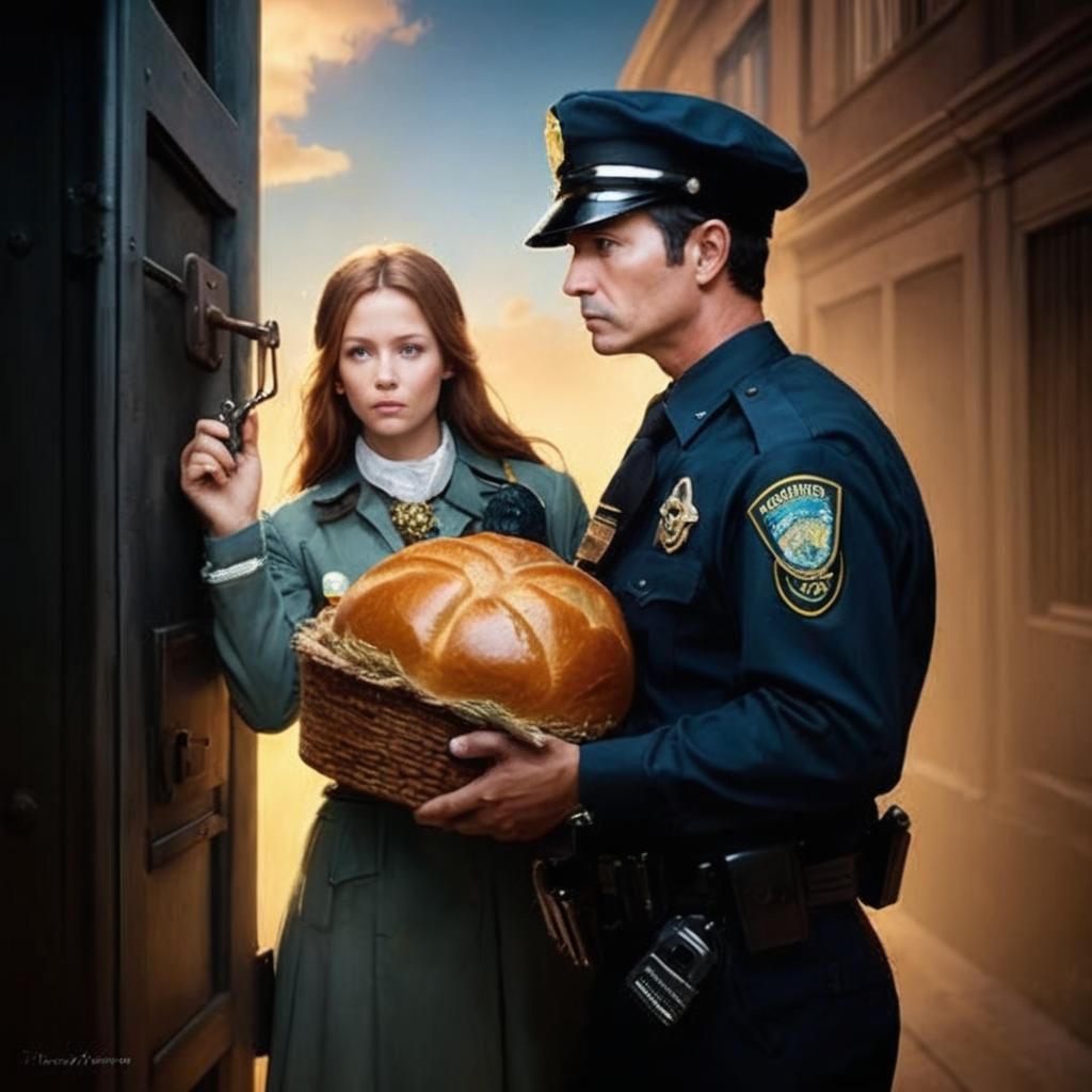 Bread Man's Pearlescent Gate Arrest in Solarized Photo