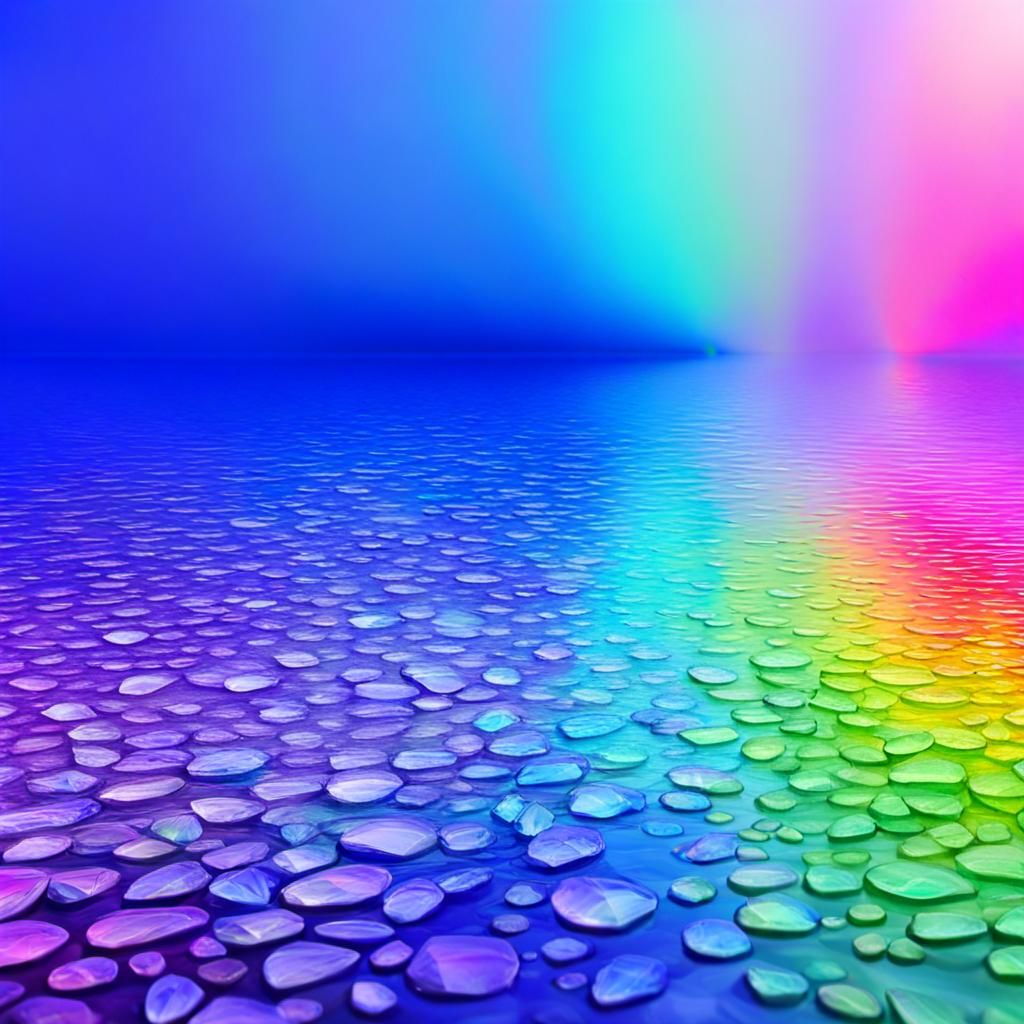 Colorful Crystalline Structures Evoke Peaceful Scene