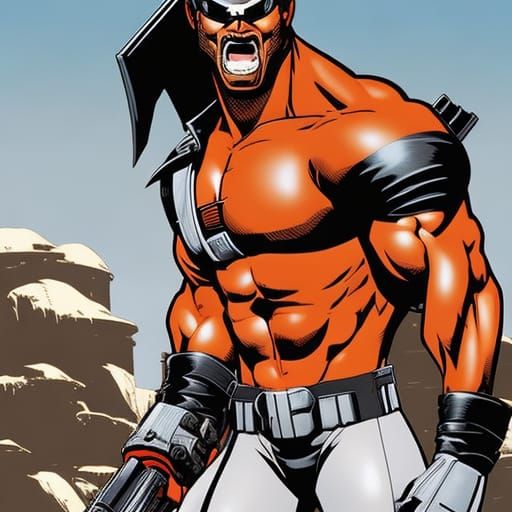 Muscular Man in Mankini: Dystopian Tom of Finland Art