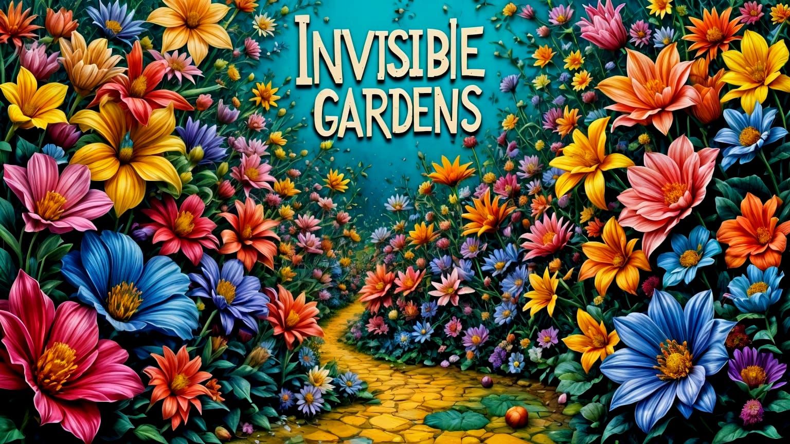 Vibrant Flowers Spell 'Invisible Gardens'