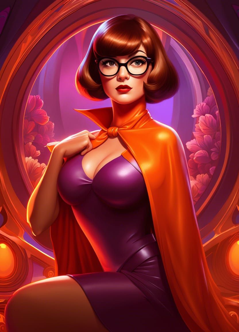 Disney Style Velma Portrait, Digital Art