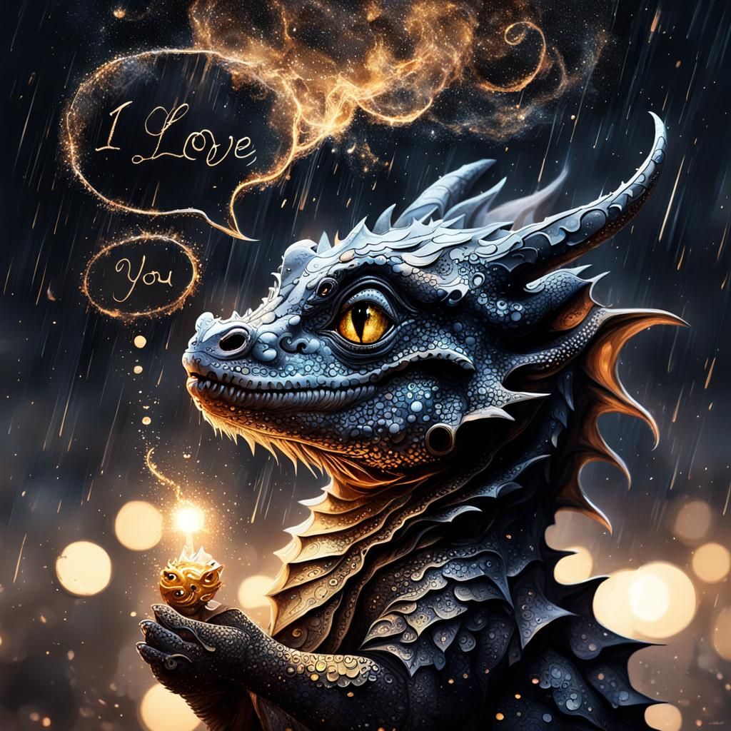 Baby Dragon's Farewell in Agnes Cecile Style