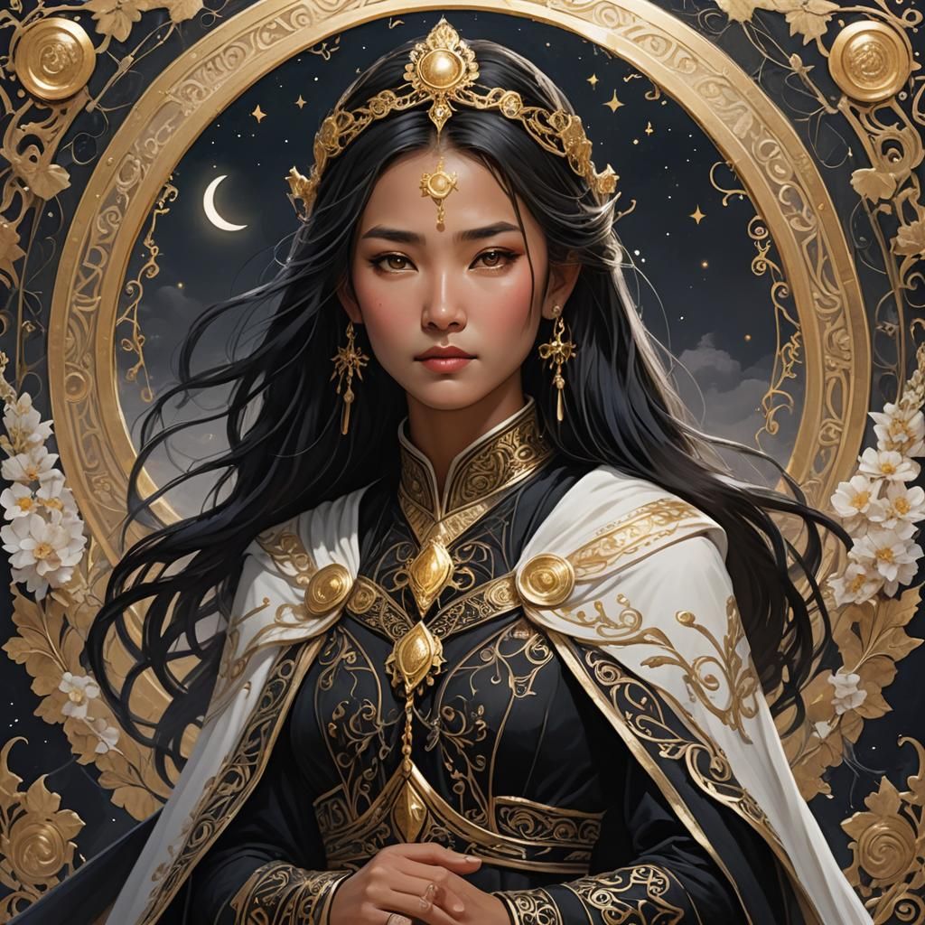 Cleric Woman in Ethereal Light, Fantasy Concept Art