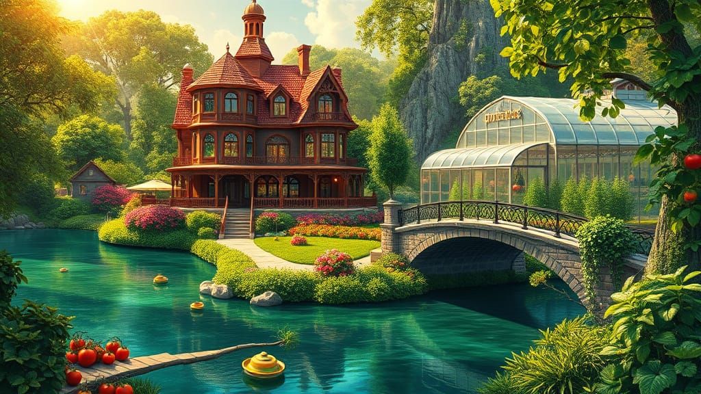 Idyllic Victorian Estate Beside Serene River