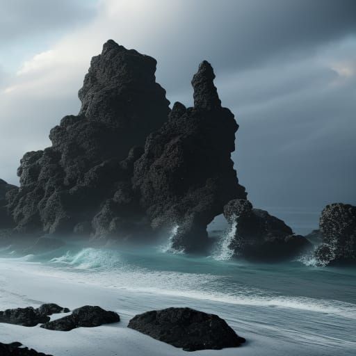Oilliphéist Monster Rampage on Black Sand Beach