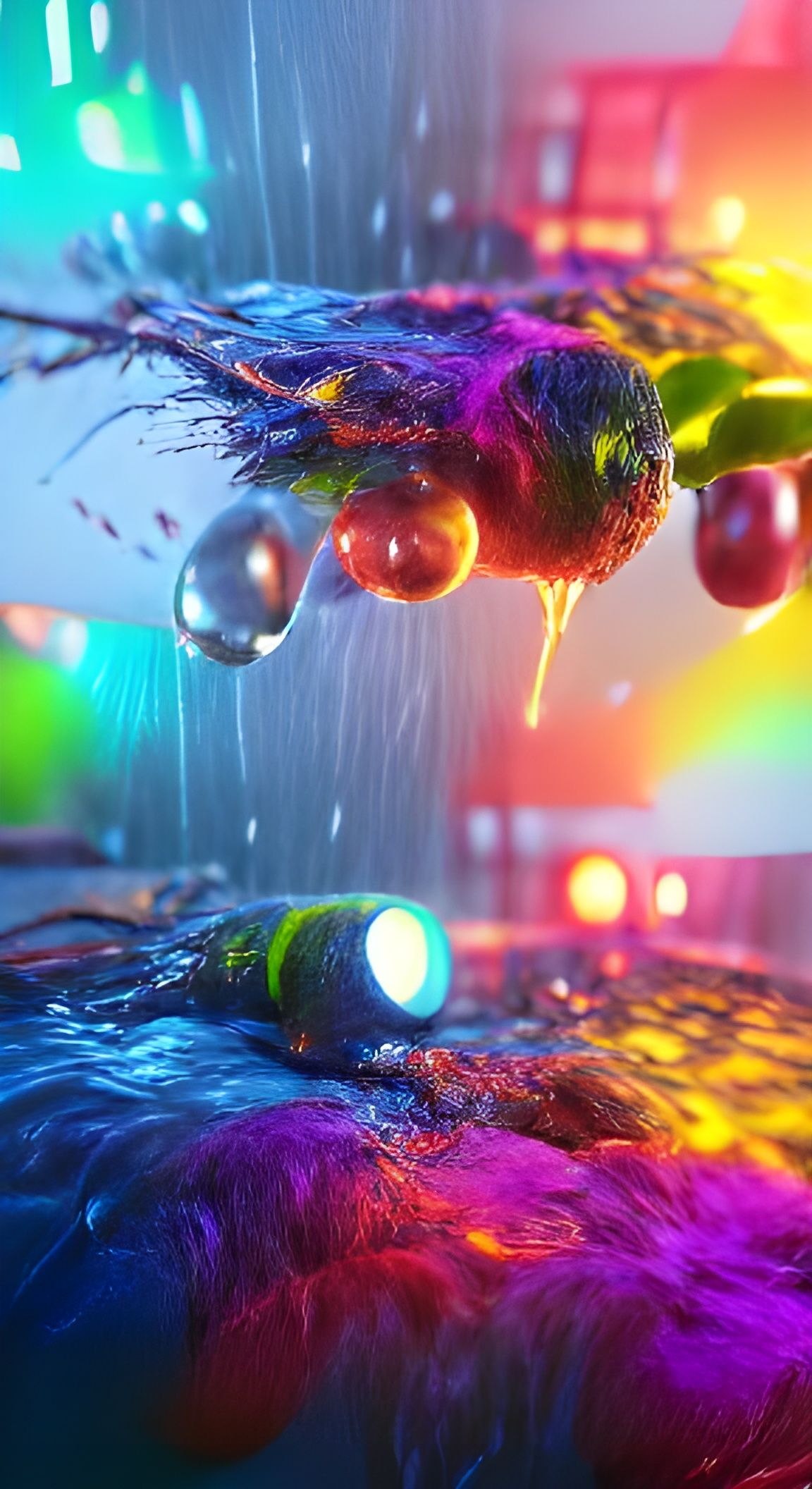 Colorful Volumetric Lighting Scene in 8K