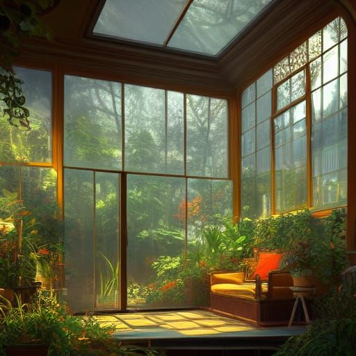 Terrarium Sunroom Concept Art in Unreal Engine 5