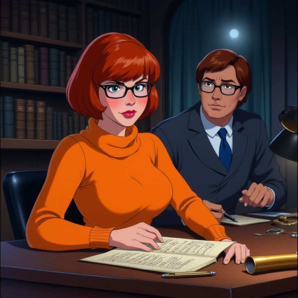 Velma Dinkley Solves Mystery in Dusty Library