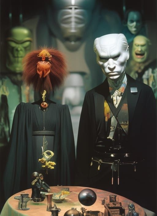 Surreal Metal Devil Stopmotion in Hyperrealism Style