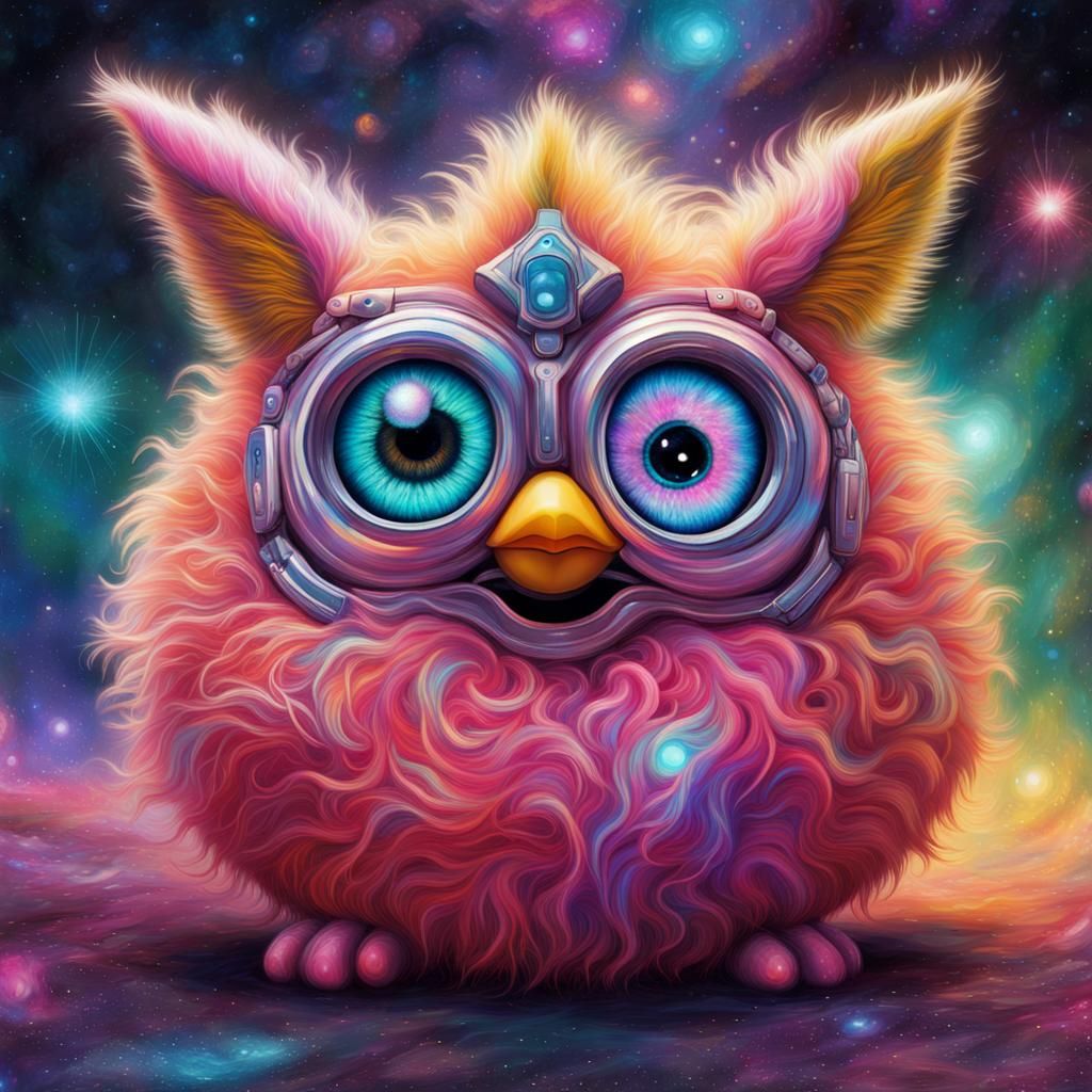 Fuzzy Furby in Holographic Cosmic Illustration