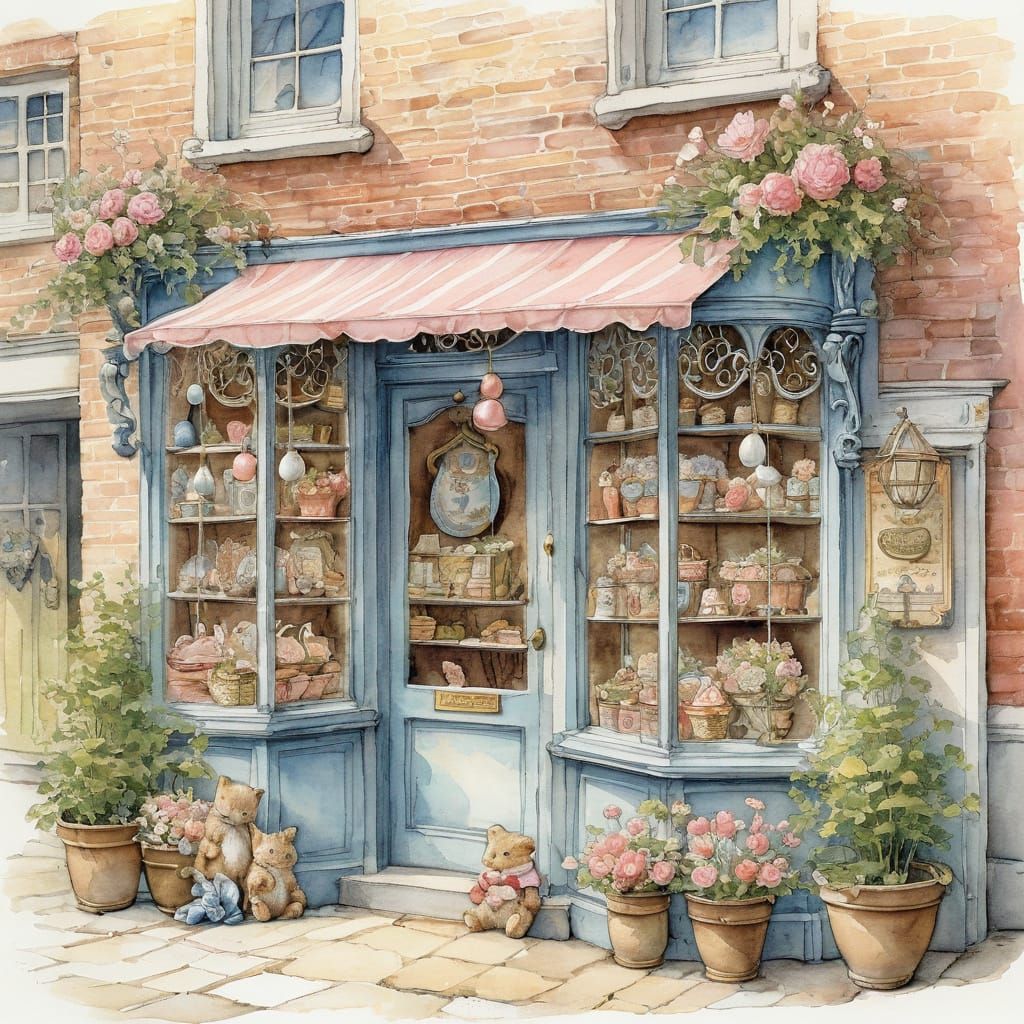 Whimsical Valentine Shop in Pastel Hues