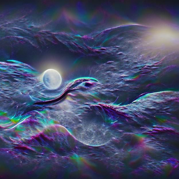 Full Moon Shining in the Night Sky