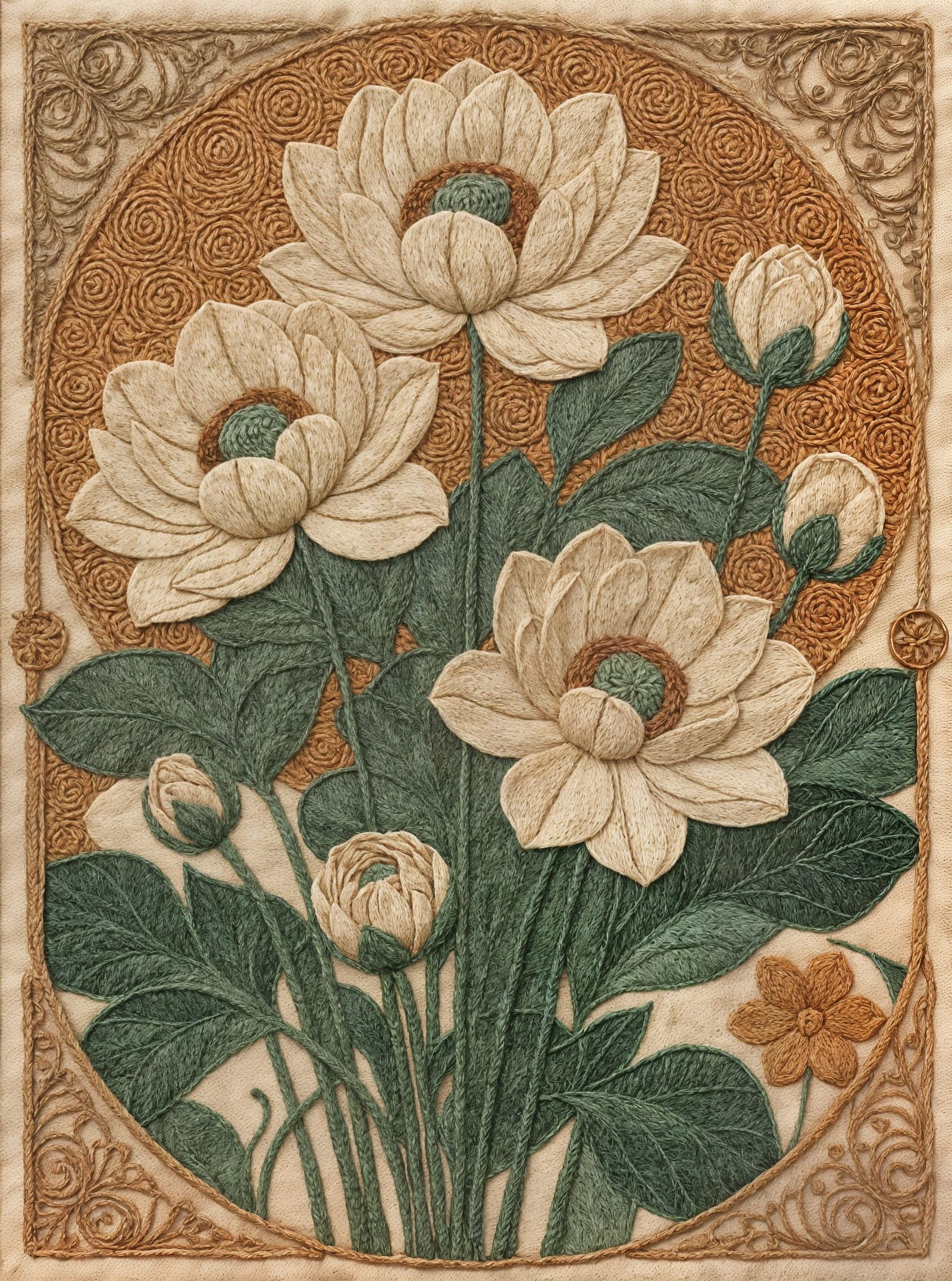 Klimt-Inspired Floral Painting