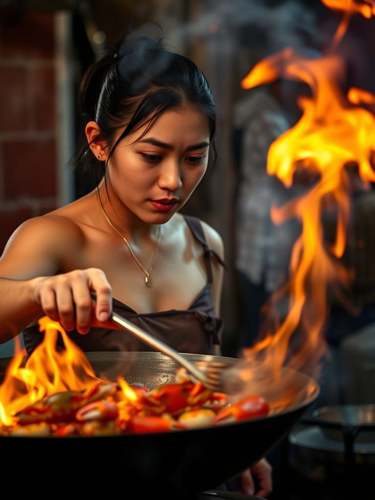 Bangkok Yaowarat Street Cook