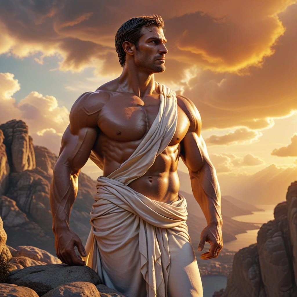 Heroic Male Figure in Classical Greek Style