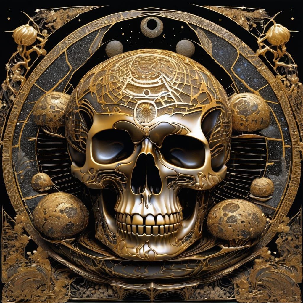 Ethereal Bioluminescent Tarot Rose Creature in Cosmic Kintsu...