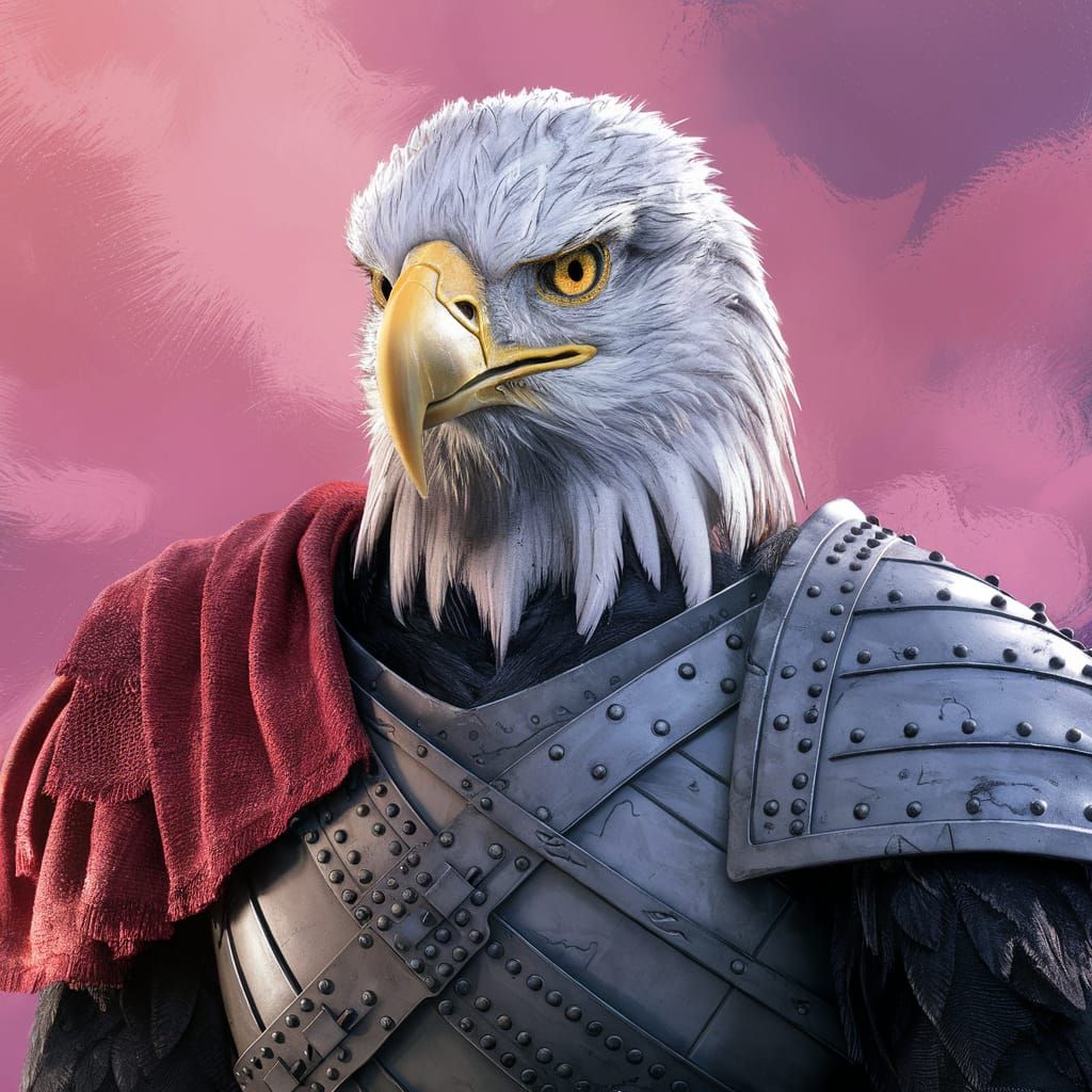 a Armored Warrior Bald Eagle