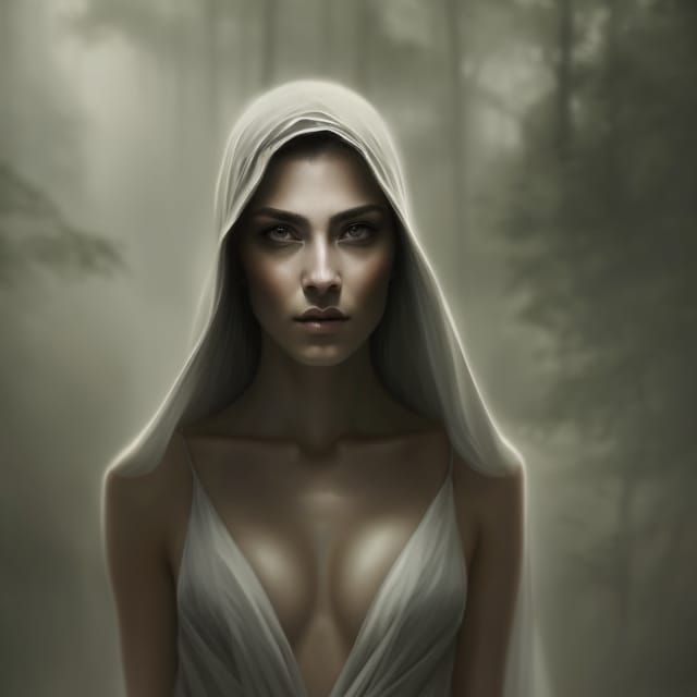 Surreal Portrait of a Beautiful Woman