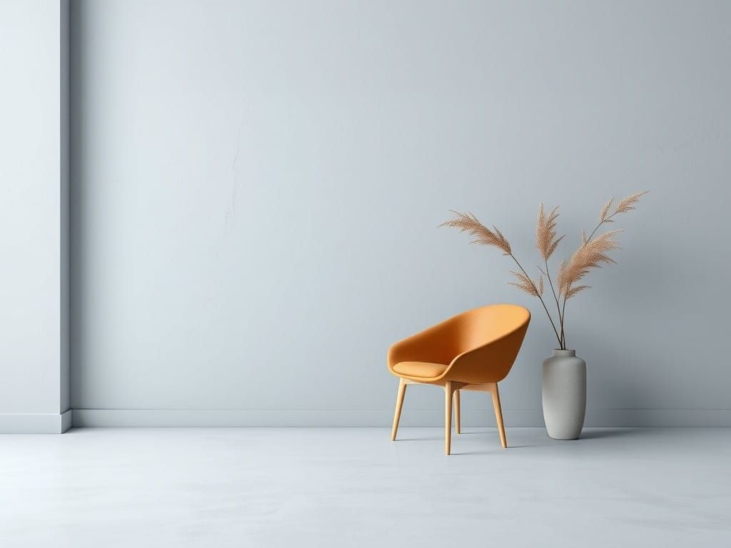 Minimalist Grit Landscape with Soft Blue Hues