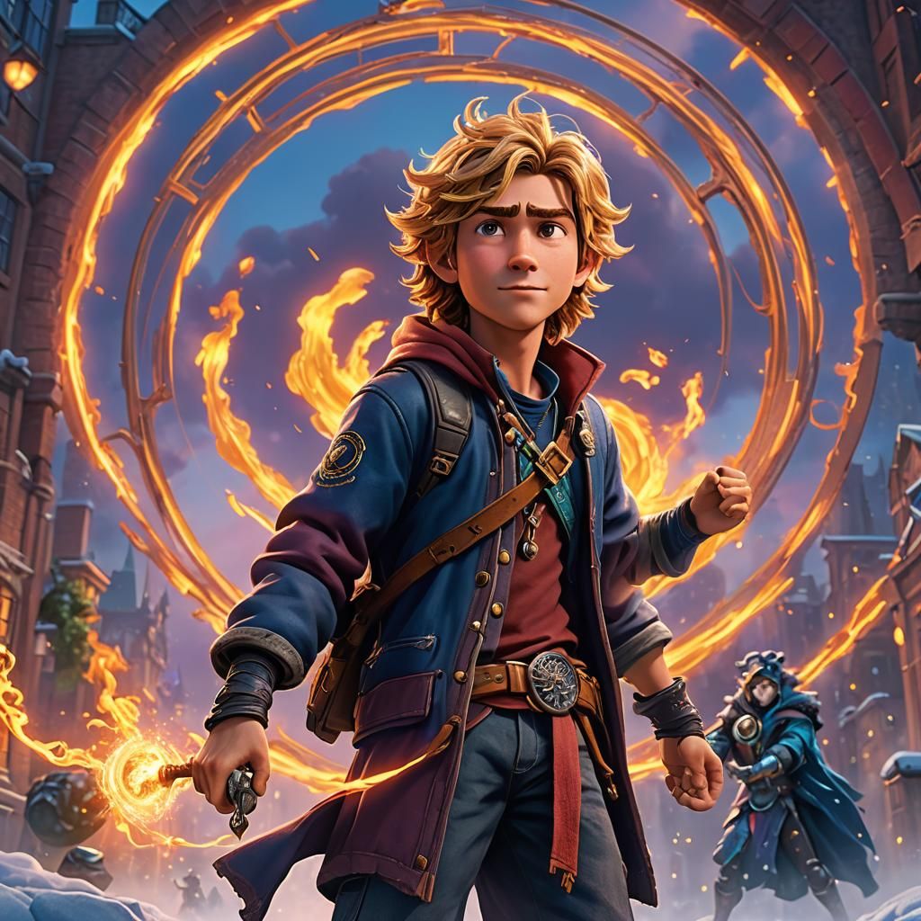 Magnus Chase as Pixar-Style 3D Digital Art