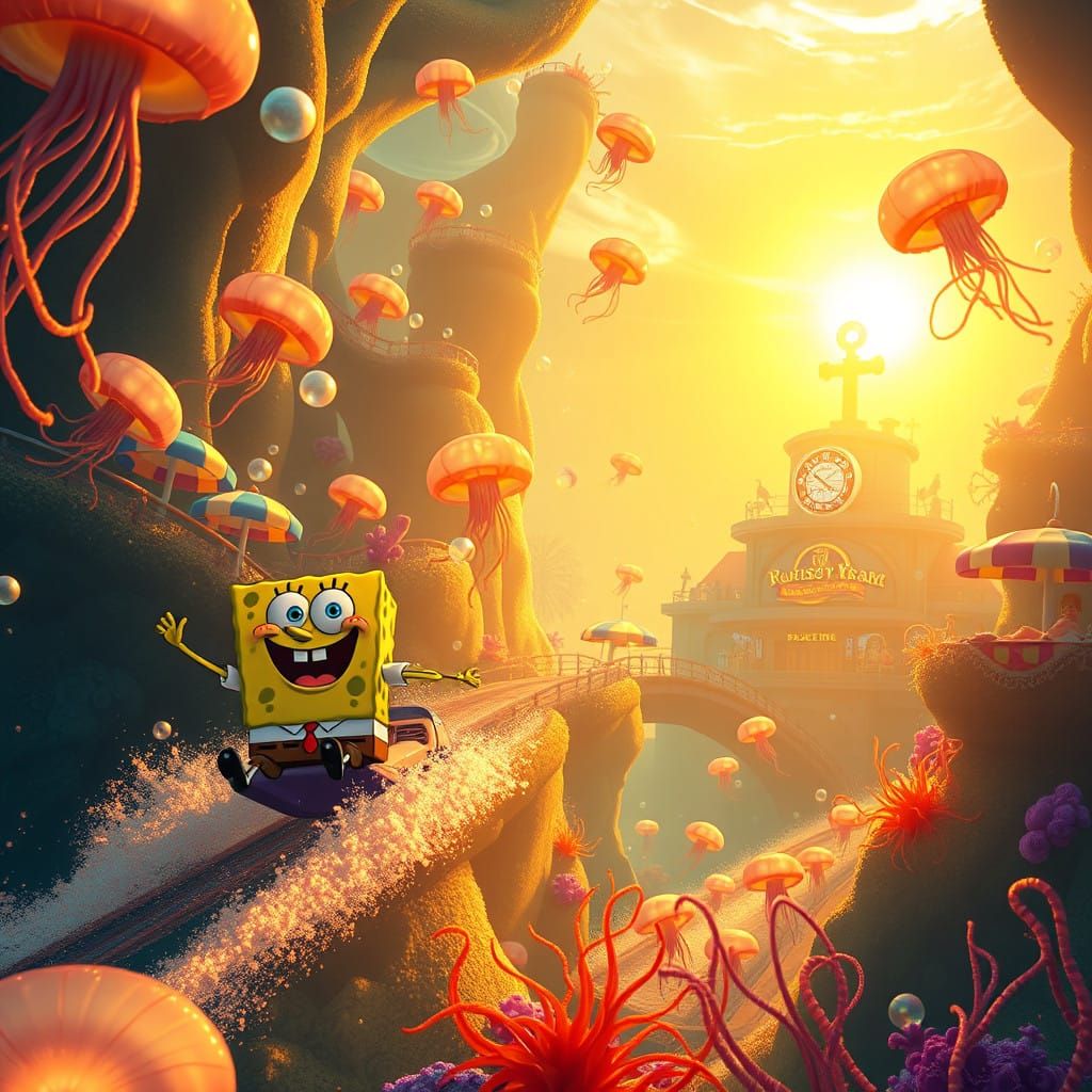 Bikini Bottom's Vibrant Underwater City Unleashes Fun and Fr...