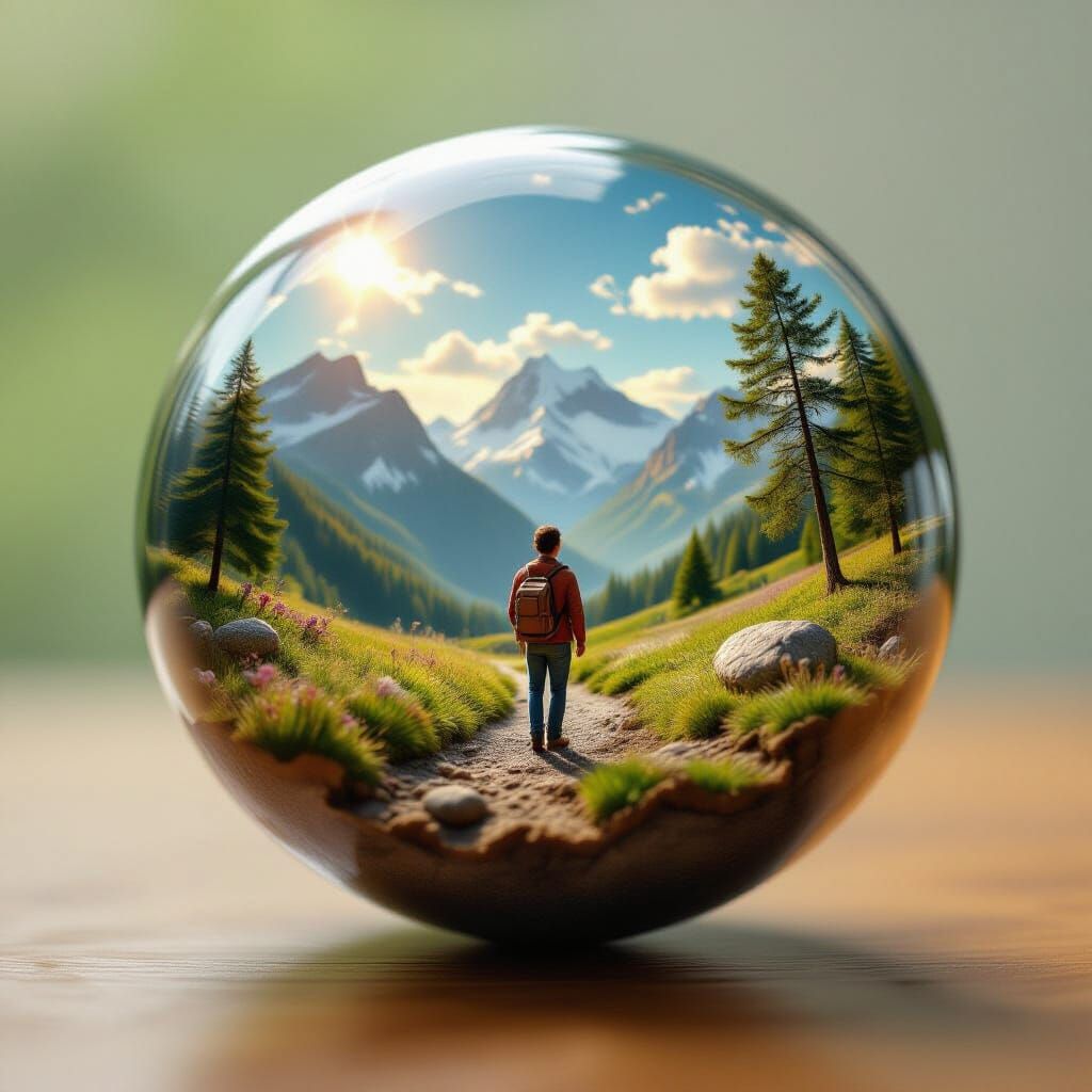 Recursive Miniatures: A Fractal of Scale