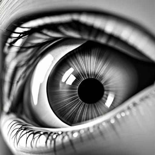 Surreal Eye Peering Through Keyhole Aperture