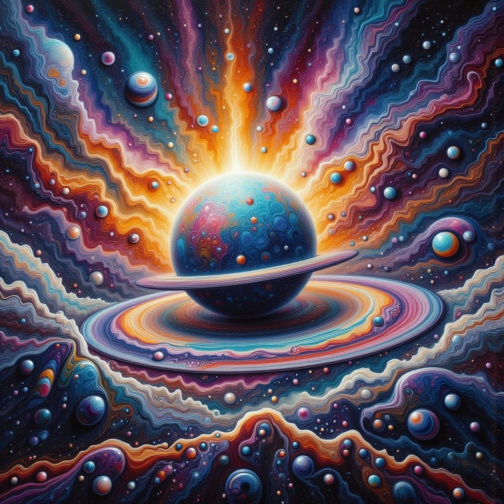 Cosmic Xenomorph Starburst Illuminates Gas Giant Planet