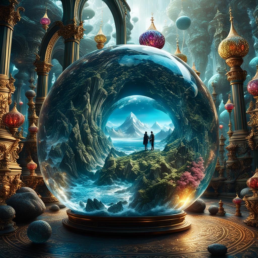 Magical Beach World in Crystal Ball
